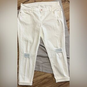 Old navy boyfriend skinny white jeans